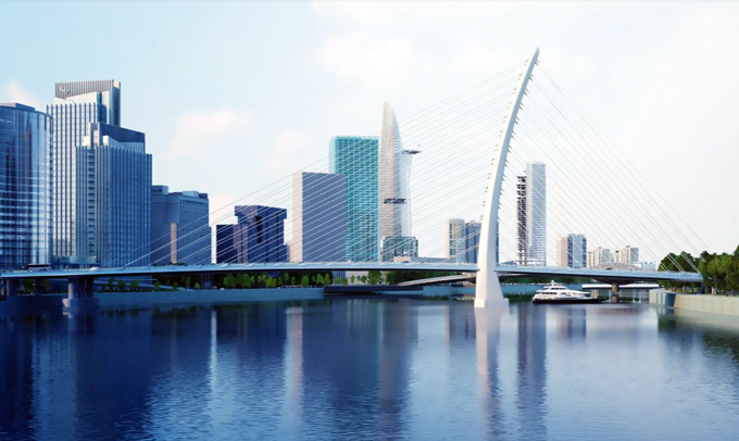 Cầu biểu tượng mới của TP HCM chậm tiến độ vì vướng mặt bằng