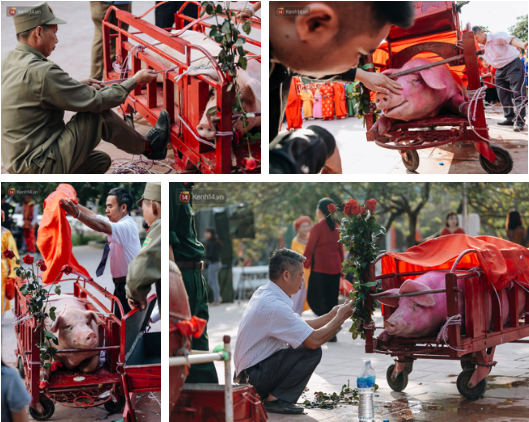 Video: Hàng trăm người dân tập trung chứng kiến nghi lễ chém lợn kín ngày đầu năm, máu 2 ông Ỉn chảy lênh láng