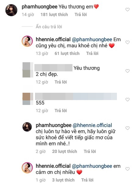 Chỉ một dòng bình luận của Phạm Hương, tin đồn ngó lơ đàn em HHen Niê đã bị đập tan