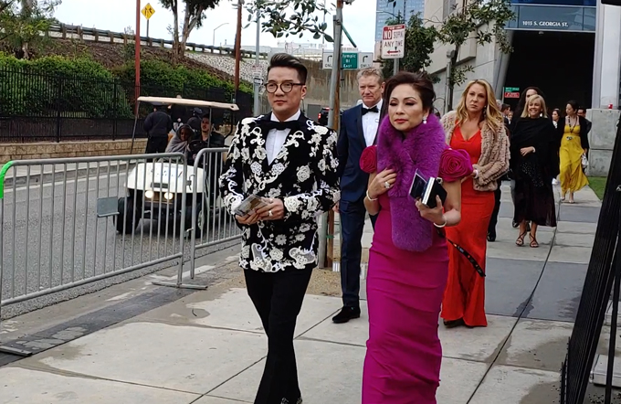 Mr Đàm lần đầu dự lễ trao giải Grammy ở Mỹ