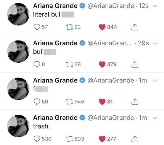 Ariana văng tục khi Cardi B nhận Grammy, sau đó xin lỗi và thả tim tình thương mến thương