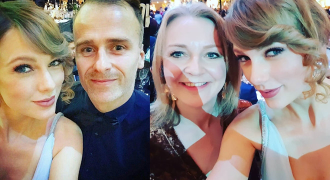 Bỏ Grammy, Taylor Swift tình tứ bên bạn trai tại giải Oscar Anh