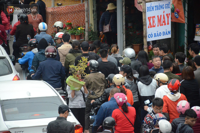 Hàng vạn người đổ về chợ Viềng khiến đường tắc hàng km, ai cũng lựa mua chậu hoa, cây cảnh lấy may đầu năm