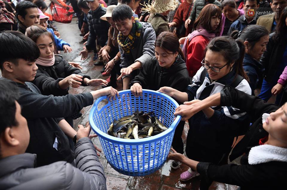 Hà Nội: Gần 10 tấn cá được hàng nghìn phật tử chuyền tay nhau trong lễ phóng sinh đầu năm Hà Nội: Gần 10 tấn cá được hàng nghìn phật tử chuyền tay nhau trong lễ phóng sinh đầu năm