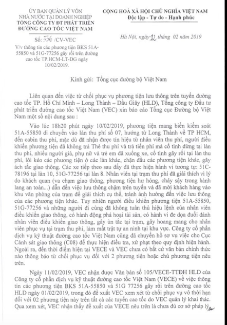 Từ chối phục vụ vĩnh viễn 2 phương tiện, lãnh đạo VEC thừa nhận không có cơ sở