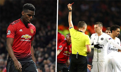 Pogba bị cấm chơi trận lượt về trên sân PSG