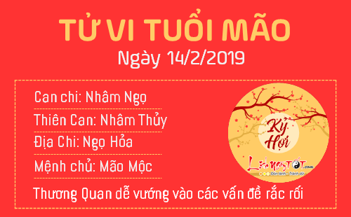Tử vi Thứ 5 ngày 14/2/2019 của 12 con giáp: Ngọ có khoản tiền bất ngờ, Tý đi đâu cũng stress Tử vi Thứ 5 ngày 14/2/2019 của 12 con giáp: Ngọ có khoản tiền bất ngờ, Tý đi đâu cũng stress