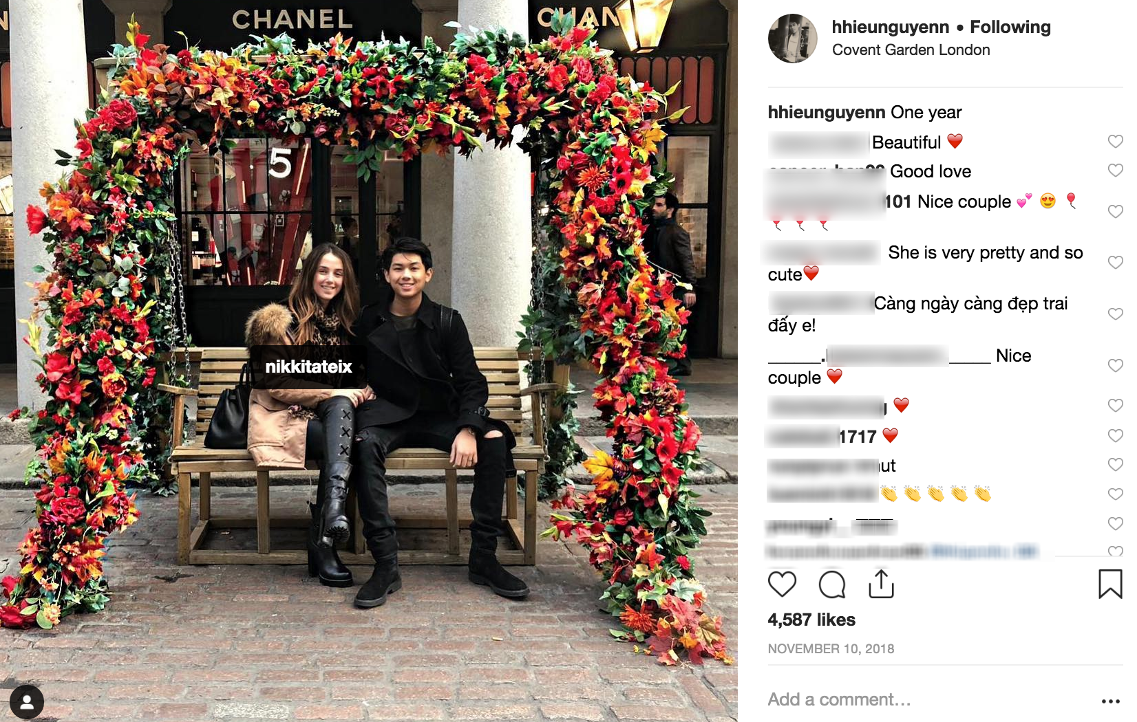 Cô gái Tây bất ngờ xoá ảnh và bỏ follow thiếu gia em chồng Hà Tăng trên Instagram, rộ nghi án đã chia tay