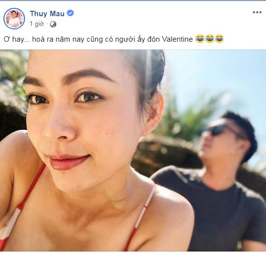 Hết Phương Nga, Phạm Hương thông báo thoát ế, giờ đến lượt Mâu Thủy khoe có người đón Valentine cùng