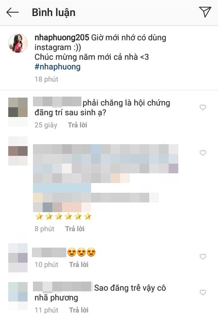 Tết qua gần 1 tuần mới thấy Nhã Phương đăng ảnh chúc mừng năm mới, dân mạng thắc mắc phải chăng là hội chứng đãng trí sau sinh?