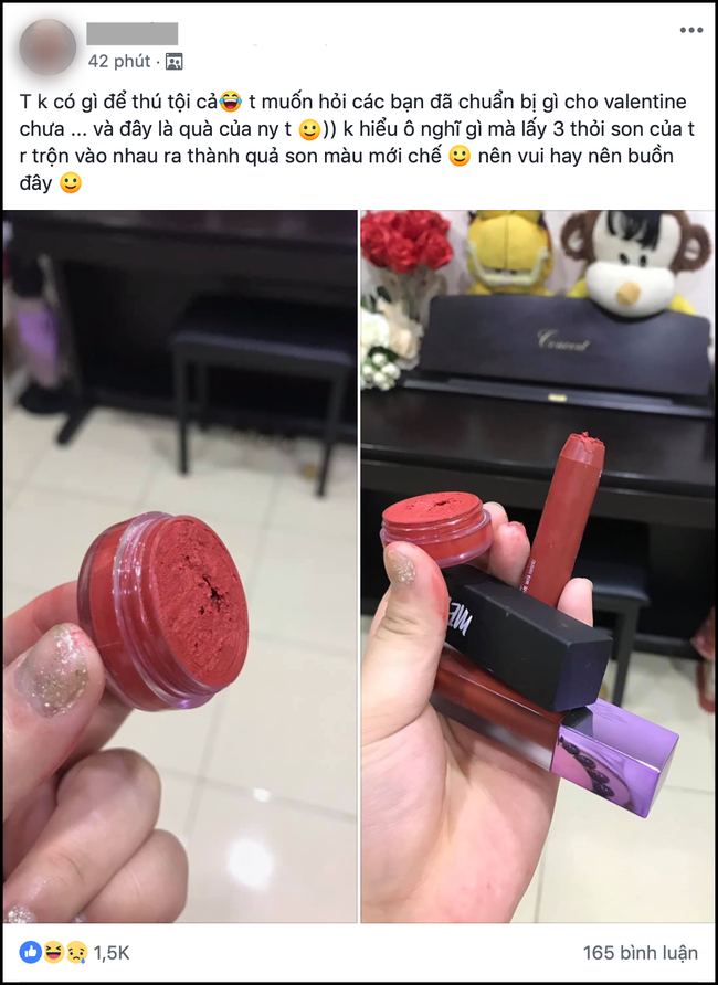 Cả gan trộn 3 thỏi son của bạn gái thành màu son mới làm quà Valentine, dân mạng định sẵn cái kết đắng cho thanh niên lớn mật