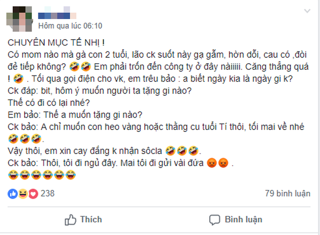 Trong khi người người đòi quà thì cô vợ trẻ này lại chạy khắp nơi để trốn quà của chồng, hỏi ra mới biết lý do khó đỡ này...