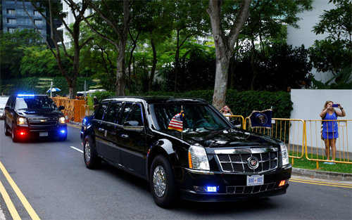 Hai xe bọc thép Trump và Kim có thể dùng khi gặp nhau