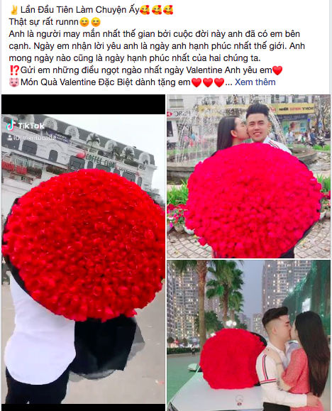 Chàng trai quỳ gối tặng người yêu bó hồng khủng 999 bông ngày Valentine, nhiều người lại tò mò về danh tính của cô nàng may mắn
