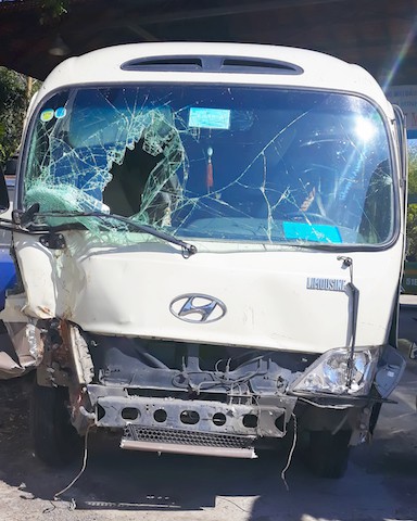 27 hành khách thoát chết khi ô tô khách mất phanh trên Quốc lộ 1