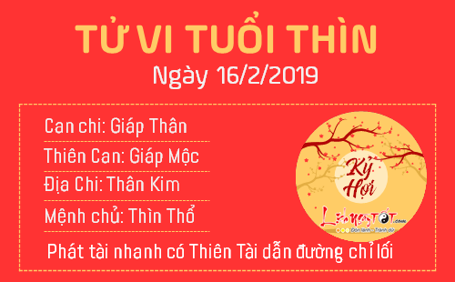 Tử vi Thứ 7 ngày 16/2/2019 của 12 con giáp: Tuất có tin vui về tiền bạc, Ngọ bị Thương Quan gây hại Tử vi Thứ 7 ngày 16/2/2019 của 12 con giáp: Tuất có tin vui về tiền bạc, Ngọ bị Thương Quan gây hại