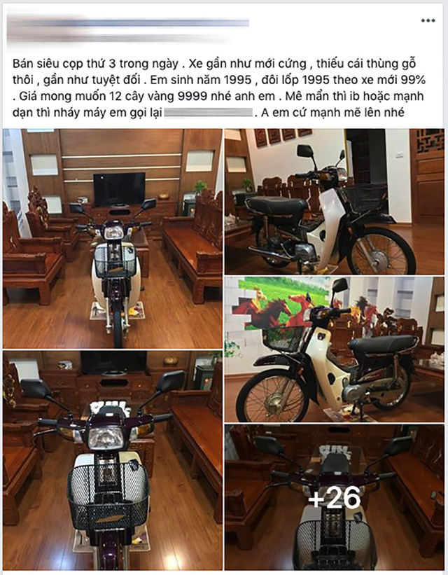 Xôn xao xe máy cũ còn zin giá trăm triệu đồng