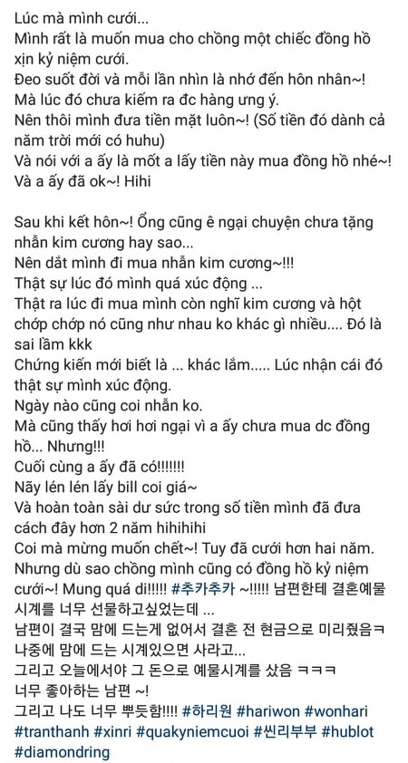 Hari Won khoe tặng Trấn Thành quà kỷ niệm cưới hơn nửa tỷ đồng, bật mí chi tiết thú vị về màn cầu hôn năm nào