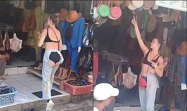 Cô gái mặc chiếc quần cắt trước xẻ sau đúng vùng nhạy cảm khiến dân tình choáng váng
