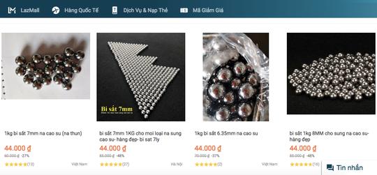 Lazada ngang nhiên rao bán thiết bị lắp ráp súng bắn bi gây sát thương