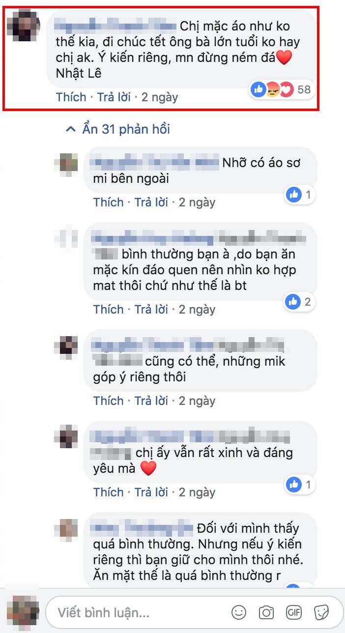 Tội cho Nhật Lê, mặc hơi sexy 1 tý đã bị netizen nhắc nhở: Anh Quang Hải nổi lên là chị bắt đầu thiếu vải