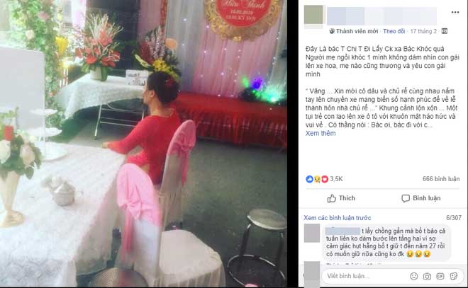 Hình ảnh người mẹ lặng lẽ rơi lệ, chẳng dám tiễn con gái lên xe hoa khiến nhiều người rưng rưng