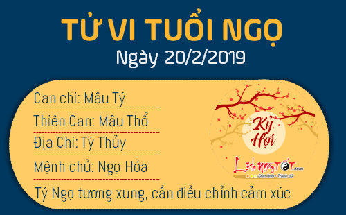 Tử vi thứ 4 ngày 20/2/2019 của 12 con giáp: Hợi gặp quý nhân, Dậu la cà, mất tập trung Tử vi thứ 4 ngày 20/2/2019 của 12 con giáp: Hợi gặp quý nhân, Dậu la cà, mất tập trung