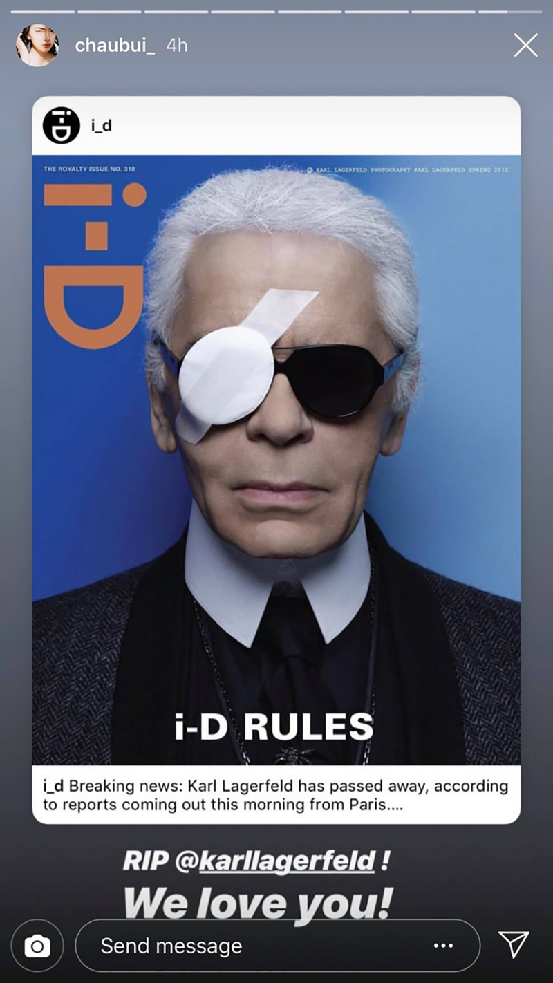 Hoa hậu Mai Phương Thuý, Á hậu Phương Nga và nhiều NTK, stylist thương tiếc trước sự ra đi của huyền thoại thời trang Karl Lagerfeld