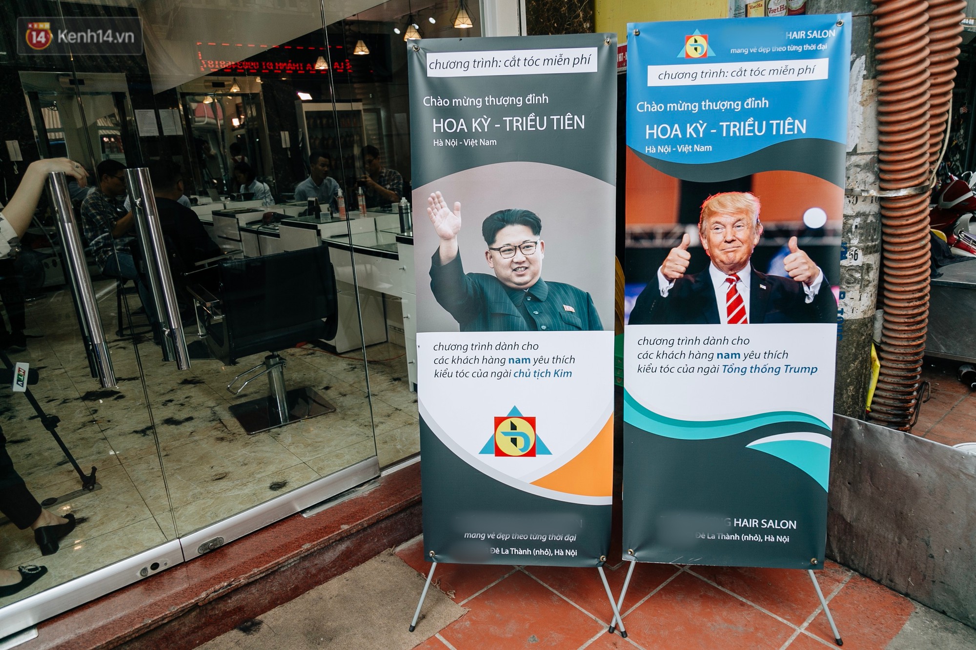 Người Hà Nội rủ nhau đi cắt miễn phí kiểu tóc giống Tổng thống Donald Trump và nhà lãnh đạo Kim Jong-un