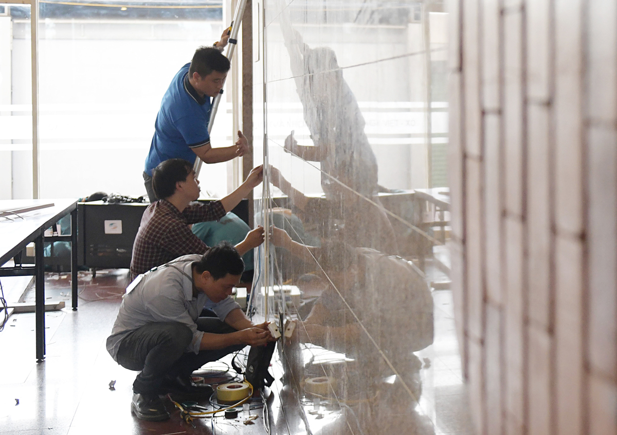 Trung tâm báo chí quốc tế gấp rút hoàn thiện trước Hội nghị Mỹ - Triều