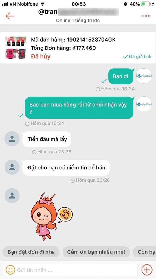 Khách boom hàng mạnh dạn tuyên bố lý do đặc biệt hủy đơn khiến cả mạng xã hội chấn động về sự đặc biệt