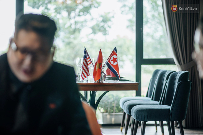Bản sao Donald Trump và Kim Jong-un cùng nhau dùng bữa trưa tại một nhà hàng ở Hà Nội