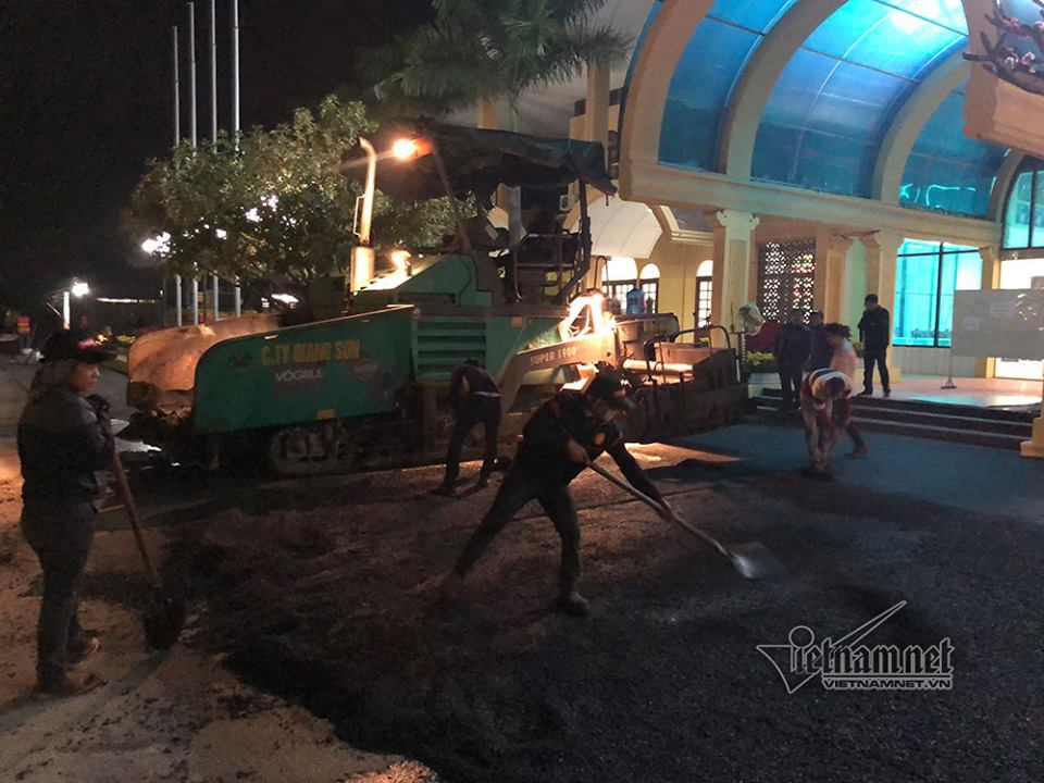 Video ảnh: Nâng cấp ga Đồng Đăng trong đêm, dưới cái rét 11 độ