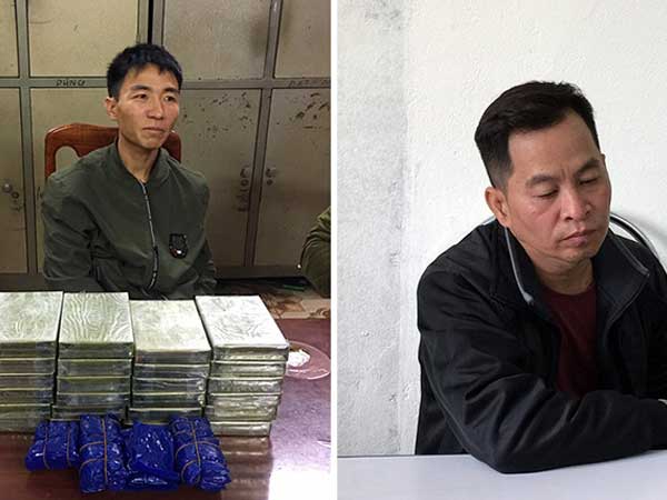 Mang 24 bánh heroin và 6.000 viên ma tuý trong ba lô