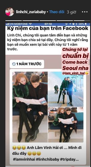 Phớt lờ sự nổi giận của cư dân mạng, Linh Chi khoe sắp đi du lịch Hàn Quốc với Lâm Vinh Hải