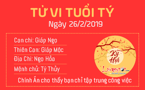 Tử vi Thứ 3 ngày 26/2/2019 của 12 con giáp: Tuất có cơ may lớn, Ngọ bị Thương Quan tác động Tử vi Thứ 3 ngày 26/2/2019 của 12 con giáp: Tuất có cơ may lớn, Ngọ bị Thương Quan tác động