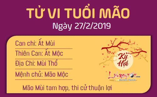 Tử vi thứ 4 ngày 27/2/2019 của 12 con giáp: Mùi bỗng nhiên trúng quả, Dậu cãi nhau với đồng nghiệp