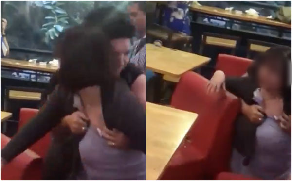 Chồng hẹn hò nhân tình trong quán trà sữa, vợ bầu vượt mặt lao vào túm tóc tát tới tấp: Tao đang chửa đẻ mà mày khốn nạn thế này à?