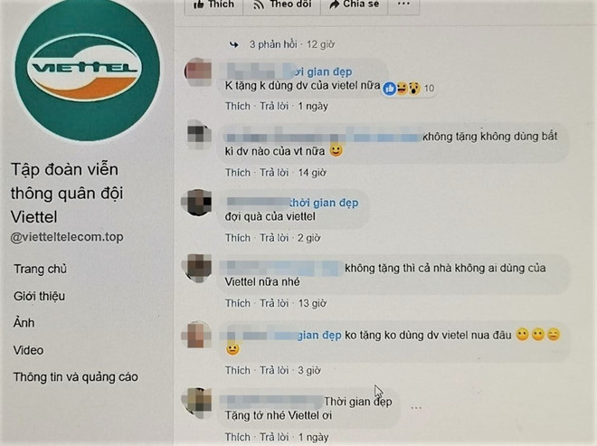 Trò giả mạo nhà mạng tặng thẻ cào 500.000 đồng trên Facebook