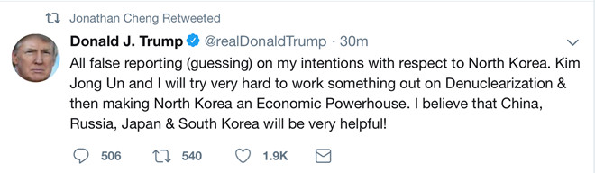 Tôi và Kim Jong Un sẽ biến Triều Tiên thành cường quốc kinh tế