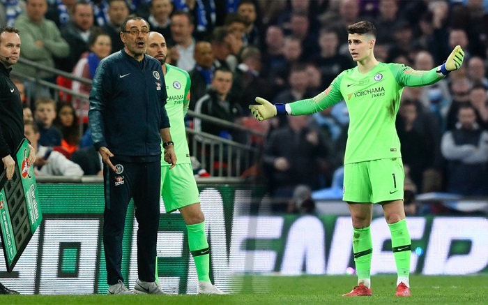 HLV Sarri cân nhắc tổng Kepa lên ghế dự bị ở trận gặp Tottenham Hotspur