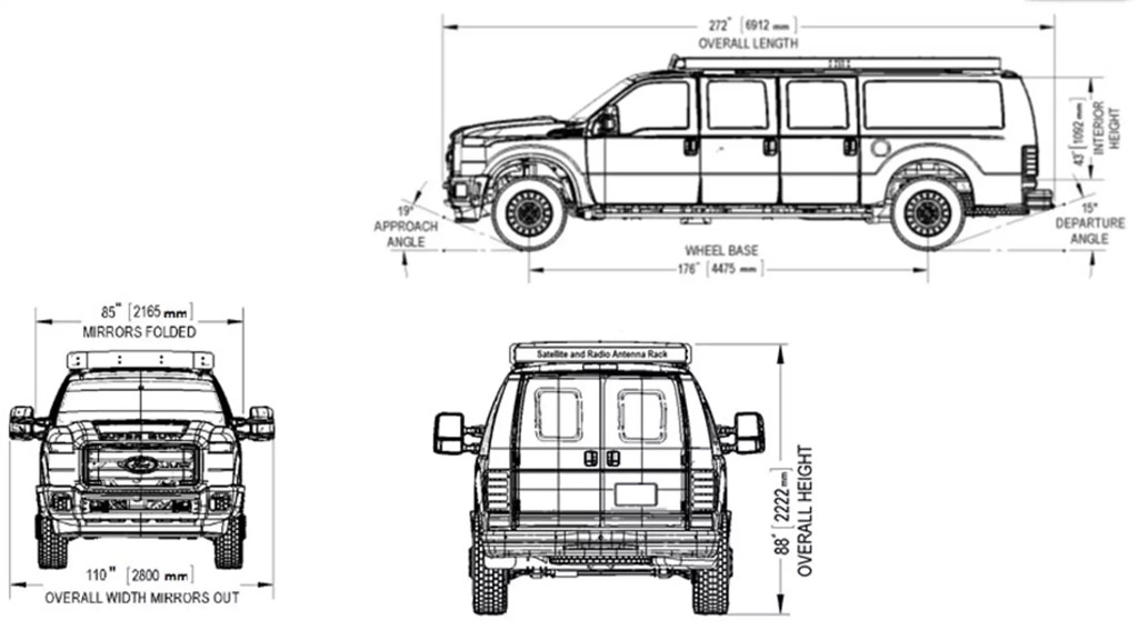 Tân binh Ford F-350 Super Duty trong đoàn xe hộ tống ông Trump Tân binh Ford F-350 Super Duty trong đoàn xe hộ tống ông Trump