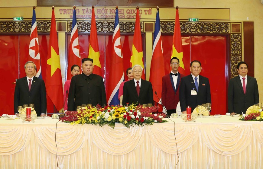 Tổng bí thư, Chủ tịch nước mở tiệc chiêu đãi Chủ tịch Kim Jong-un