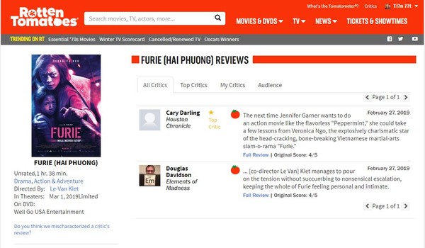Ngày đầu công chiếu tại Mỹ, Hai Phượng được báo chí quốc tế khen ngợi, khán giả muốn Ngô Thanh Vân đóng John Wick 3