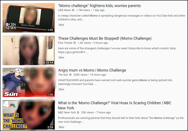 Các tờ báo uy tín tại Anh khẳng định: Thử thách Momo chỉ là một chiêu trò lừa bịp