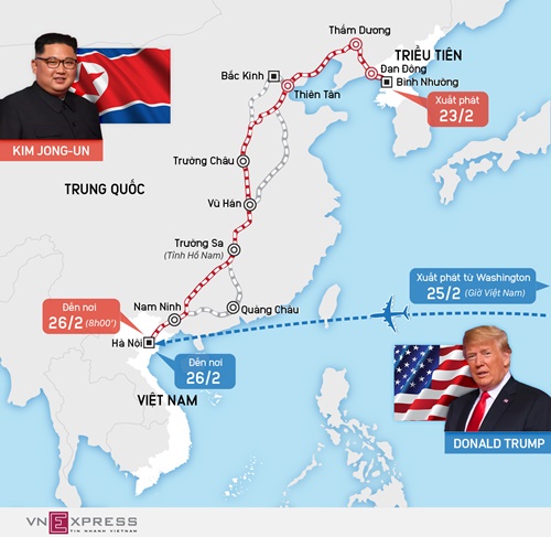 Tàu chở Kim Jong-un chỉ còn cách Bình Nhưỡng hơn 300 km