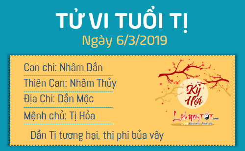 Tử vi thứ 4 ngày 6/3/2019 của 12 con giáp: Dần có Thực Thần mang lộc đến, Tý phải đề phòng tiểu nhân