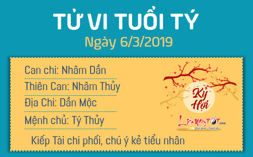 Tử vi thứ 4 ngày 6/3/2019 của 12 con giáp: Dần có Thực Thần mang lộc đến, Tý phải đề phòng tiểu nhân