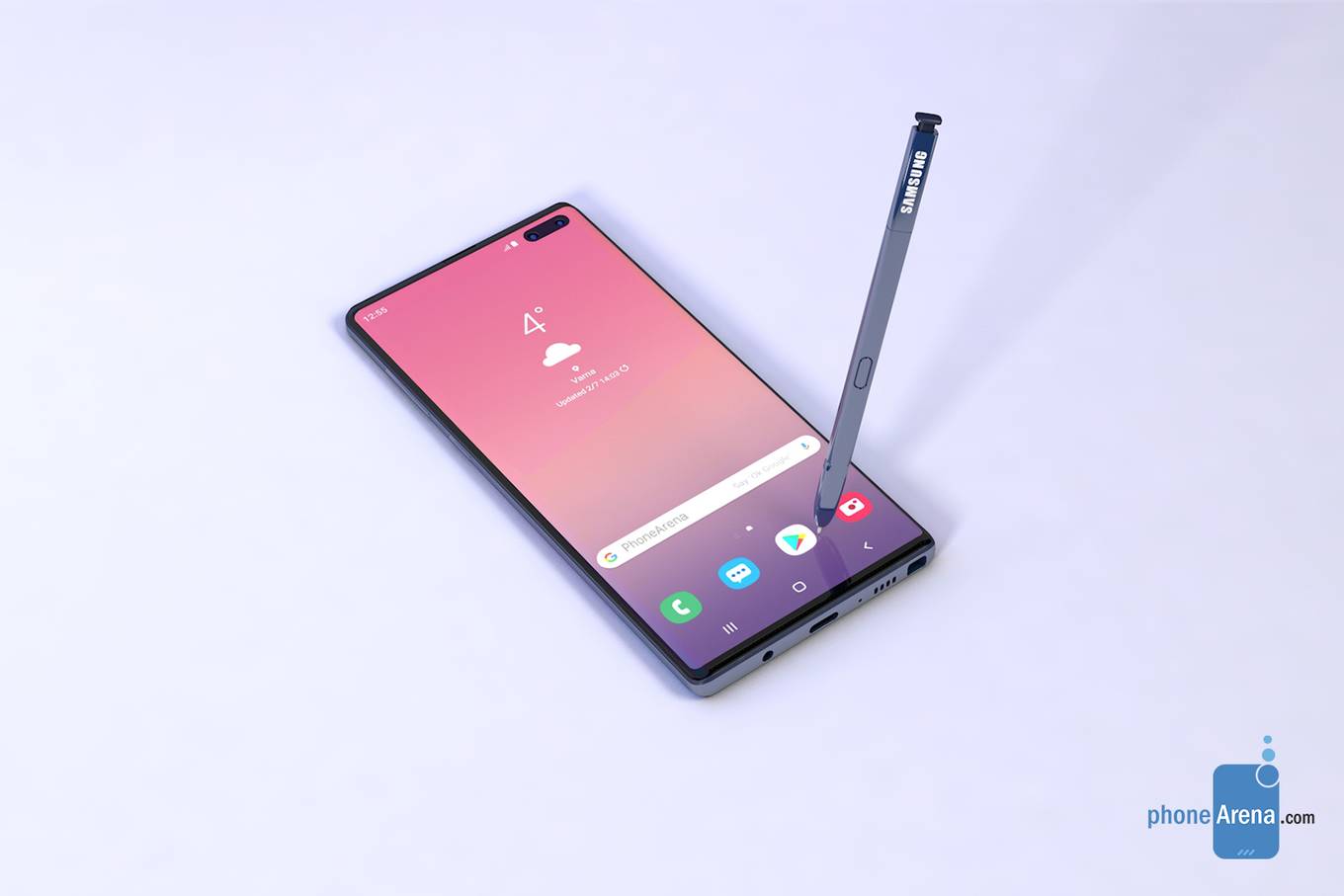 Ý tưởng Galaxy Note 10 với màn hình đục lỗ, 6 camera