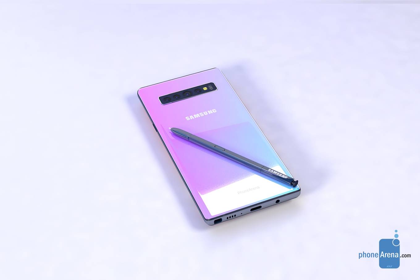 Ý tưởng Galaxy Note 10 với màn hình đục lỗ, 6 camera